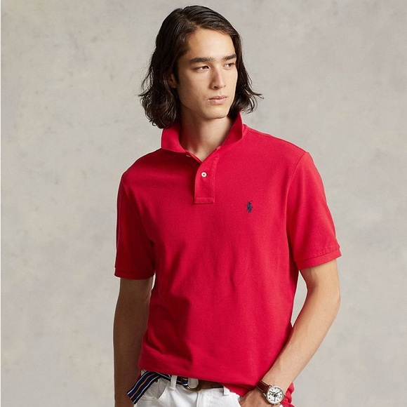 Polo Ralph Lauren Red Custom Fit Shirt Small - Picture 2 of 6